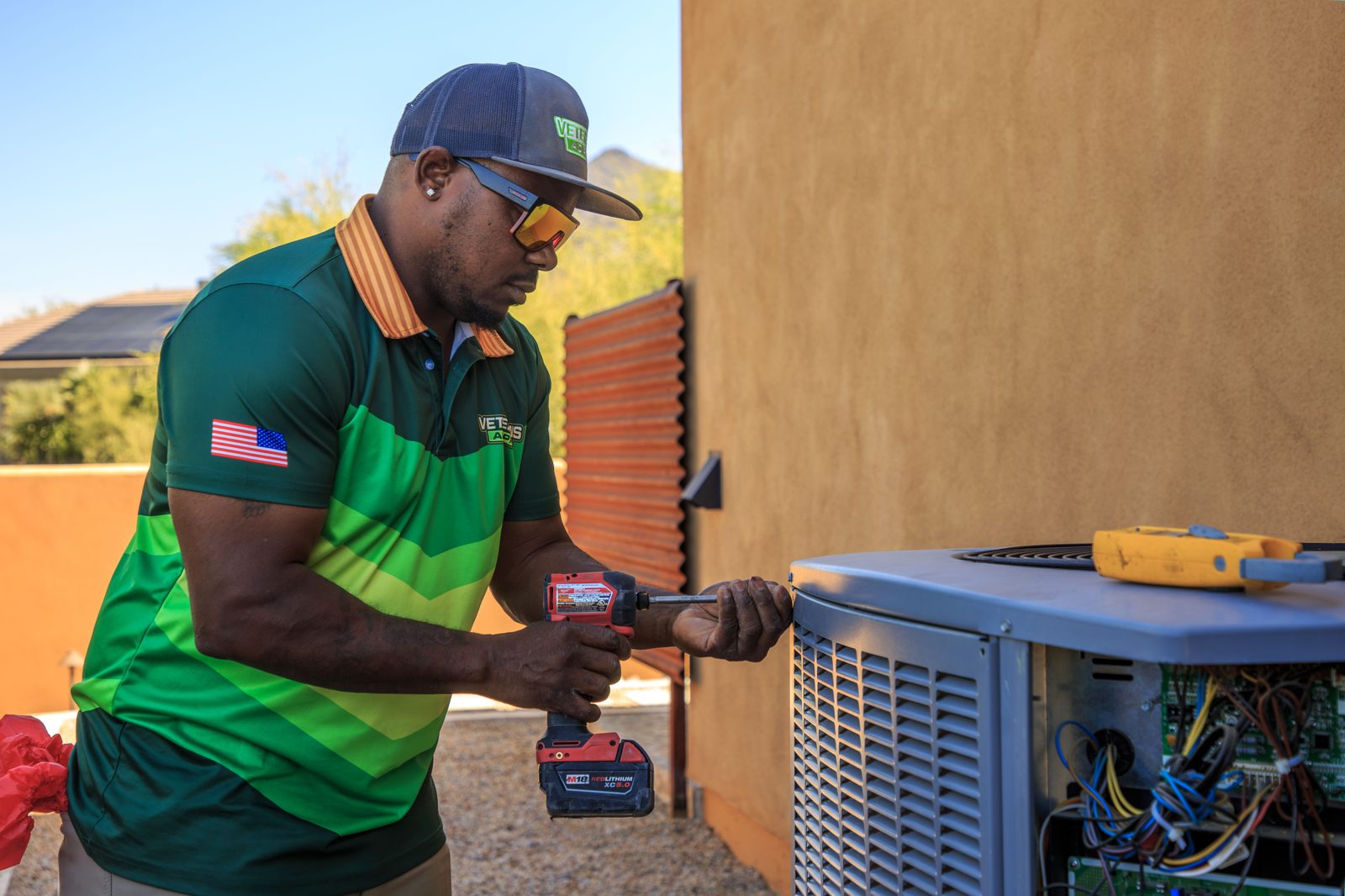 Veterans AC PHX technician at work